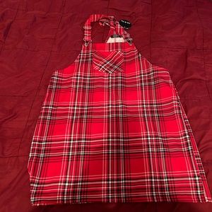 Never worn red plaid Overalls Dress US Size 3XL, 18/20
